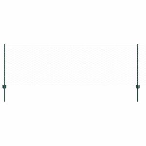 vidaXL Hatsz&ouml;gletű ker&iacute;t&eacute;s oszlopokkal 25 x 0,8 m PVC-bevonatos ac&eacute;l