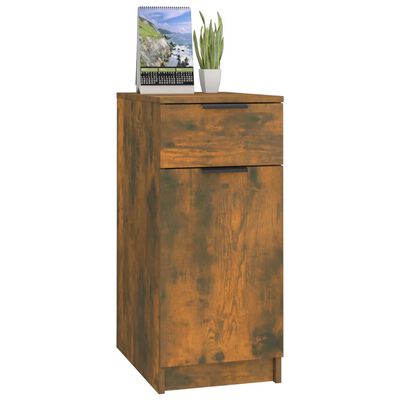 vidaXL füstös tölgy színű szerelt fa íróasztalszekrény 33,5x50x75 cm