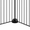vidaXL 44 paneles fekete acél kisállatketrec ajtóval 35 x 35 cm