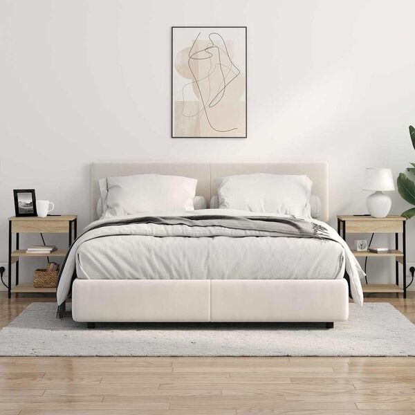 vidaXL &Eacute;jjeliszekr&eacute;ny 2 pcs Sonoma t&ouml;lgy 41 x 31 x 51 cm Faanyag