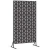 vidaXL Mag&aacute;nszf&eacute;ra K&eacute;pernyő 100 x 50 x 180 cm Ac&eacute;l Fekete