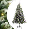 vidaXL Műanyag Hajtogat&oacute;s Kar&aacute;csonyfa Havas Designnal 300 LED