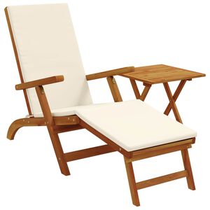 vidaXL F&uuml;ggő&aacute;gy &eacute;s &ouml;sszecsukhat&oacute; napoz&oacute;&aacute;gy 2 pcs Kr&eacute;mfeh&eacute;r