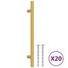vidaXL 20 db aranysz&iacute;nű rozsdamentes ac&eacute;l szekr&eacute;nyfoganty&uacute; 160 mm