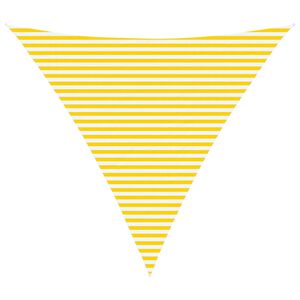 vidaXL Napernyő vitorla S&aacute;rga &eacute;s Feh&eacute;r 5 x 5 x 5 m