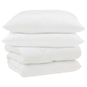 vidaXL T&eacute;li takar&oacute; p&aacute;rn&aacute;val 3 pcs Feh&eacute;r Mikrosz&aacute;l