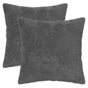 vidaXL P&aacute;rna huzat 2 db HEERLEN S&ouml;t&eacute;tsz&uuml;rke 35 x 35 cm Műny&uacute;l Szőr