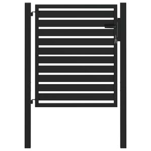 vidaXL fekete alum&iacute;nium kerti kapu z&aacute;rhat&oacute; 100x100 cm
