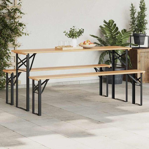 vidaXL S&ouml;rasztal l&aacute;b 2 pcs Fekete 39 x 3 x 75 cm Porsz&oacute;rt ac&eacute;l