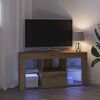 vidaXL Sarok LED TV szekr&eacute;ny Artisan t&ouml;lgy 100 x 40 x 50 cm Faanyag