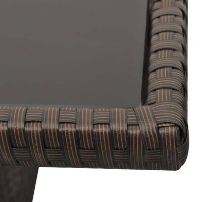 vidaXL 4-részes barna polyrattan kerti bútorszett párnákkal