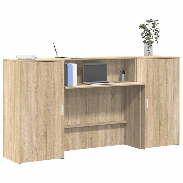 vidaXL recepci&oacute;s pult sonoma t&ouml;lgy 200x50x103,5 cm szerelt fa