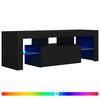 vidaXL fekete TV-szekr&eacute;ny LED-vil&aacute;g&iacute;t&aacute;ssal 120 x 35 x 40 cm