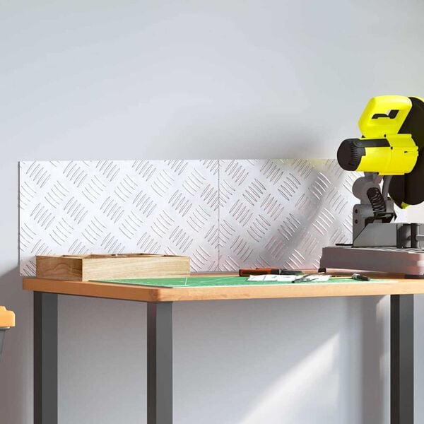 vidaXL L&eacute;pcsőfok N&eacute;gysz&ouml;gletes 2 pcs Ez&uuml;st 50 x 25 cm Alum&iacute;nium