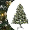 vidaXL Mű kar&aacute;csonyfa 300 LED-del Z&ouml;ld 210 cm PVC &eacute;s Műanyag &eacute;s Ac&eacute;l