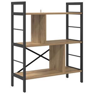 vidaXL K&ouml;nyvespolc 5 szintes 75 x 30 x 91 cm Szerelt Fa Artisan t&ouml;lgy
