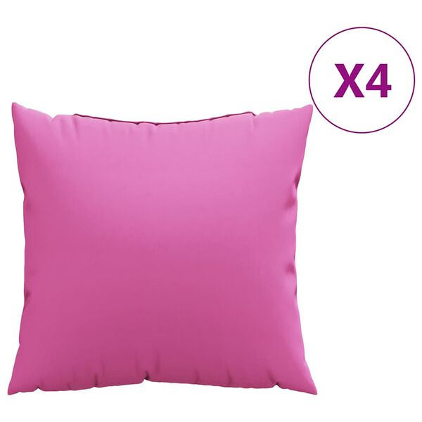 vidaXL Sz&oacute;rt P&aacute;rn&aacute;k 4 pcs R&oacute;zsasz&iacute;n 60 x 60 cm Poli&eacute;szter sz&ouml;vet
