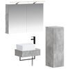 vidaXL F&uuml;rdőszobai Szekr&eacute;ny Szett 4 pcs Betonsz&uuml;rke 50 x 14,5 x 70 cm