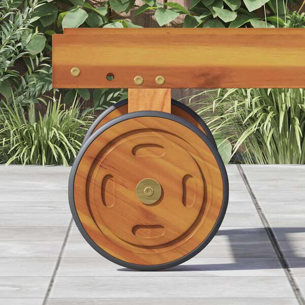 vidaXL Űrkerekek ker&eacute;kkel 2 pcs Barna 20.5 x 20.5 x 2 cm T&ouml;m&ouml;r Ak&aacute;cfa