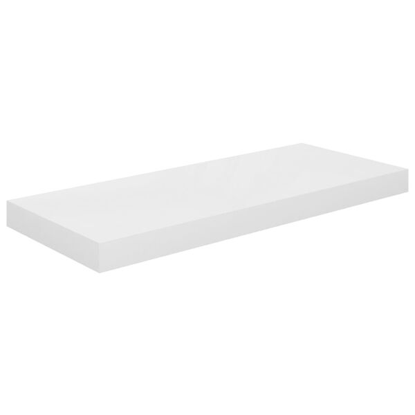 vidaXL 2 db magasfényű fehér MDF lebegő fali polc 60 x 23,5 x 3,8 cm