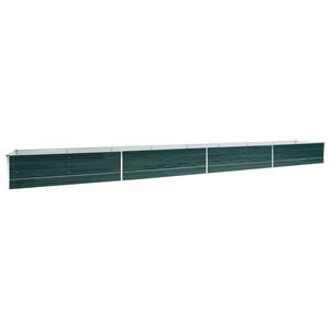 vidaXL z&ouml;ld horganyzott ac&eacute;l kerti magas&aacute;gy&aacute;s 600 x 80 x 45 cm