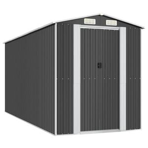 vidaXL antracitsz&uuml;rke horganyzott ac&eacute;l kerti f&eacute;szer 192 x 440 x 223 cm
