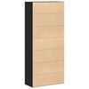 vidaXL Highboard Musta tammi 80 x 35 x 180 cm Faanyag
