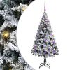 vidaXL Mű kar&aacute;csonyfa 150 LED-del Feh&eacute;r 150 cm PVC &eacute;s Ac&eacute;l &eacute;s Műanyag