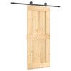 vidaXL Cs&uacute;sz&oacute; ajt&oacute; Term&eacute;szetes &eacute;s Fekete 85 x 210 cm Szil&aacute;rd Fenyőfa
