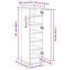 vidaXL antik fa sz&iacute;nű szerelt fa cipőszekr&eacute;ny 29,5 x 35 x 100,5 cm