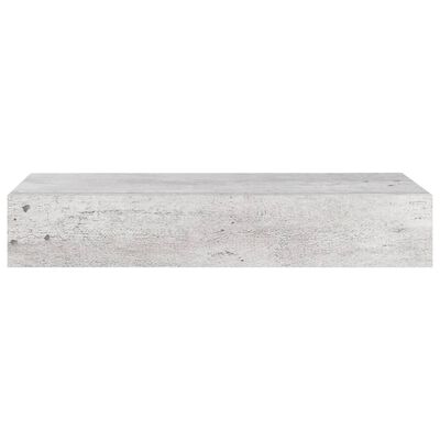 vidaXL betonszürke MDF falra szerelhető fiókos polc 60 x 23,5 x 10 cm