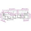vidaXL K&uuml;lt&eacute;ri kanap&eacute; szett p&aacute;rn&aacute;val 6 pcs Term&eacute;szetes &eacute;s b&eacute;zs