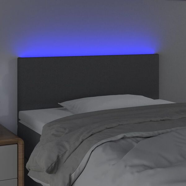 vidaXL s&ouml;t&eacute;tsz&uuml;rke sz&ouml;vet LED-es fejt&aacute;mla 100x5x78/88 cm