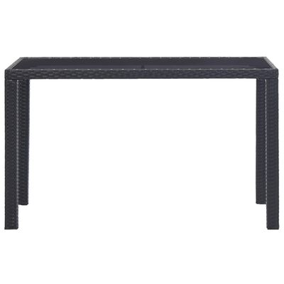 vidaXL fekete polyrattan kerti asztal 123 x 60 x 74 cm