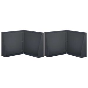 vidaXL T&aacute;mfal 2 db 50 x 50 x 40 cm Ac&eacute;l Antracitsz&uuml;rke