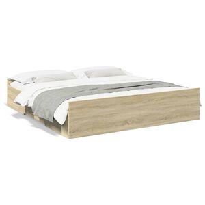 vidaXL sonoma t&ouml;lgysz&iacute;nű szerelt fa &aacute;gykeret 200 x 200 cm