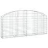 vidaXL &iacute;ves horganyzott vas gabion kos&aacute;r 200x30x80/100 cm