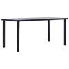 vidaXL fekete &eacute;s betonsz&uuml;rke MDF &eacute;tkezőasztal 160 x 80 x 75 cm