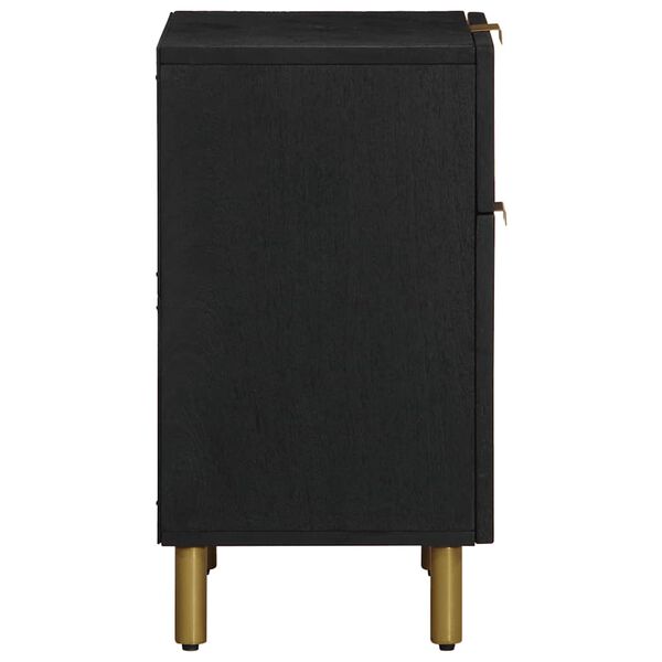 vidaXL fekete szerelt fa &eacute;jjeliszekr&eacute;ny 50 x 33 x 60 cm