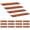 vidaXL L&eacute;pcsőszőnyegek 16 db 120 x 30 x 2 cm Barna T&ouml;m&ouml;r b&uuml;kkfa