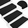 vidaXL 15 db fekete &ouml;ntapad&oacute; l&eacute;pcsőszőnyeg 65x24,5x3,5 cm