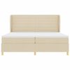vidaXL Boxspring &aacute;gy matraccal S&ouml;t&eacute;tsz&uuml;rke 90x190 cm Sz&ouml;vet Kr&eacute;m