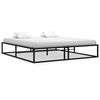vidaXL fekete f&eacute;m &aacute;gykeret 160 x 200 cm