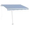 vidaXL Electric Awning 2,5 x 2 m Narancss&aacute;rga, fekete &eacute;s s&aacute;rga cs&iacute;kos