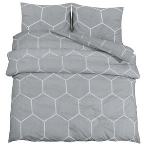 vidaXL sz&uuml;rke &eacute;s feh&eacute;r pamut paplanhuzat-szett 200 x 200 cm