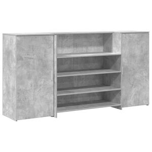vidaXL recepci&oacute;s pult betonsz&uuml;rke 200x50x103,5 cm szerelt fa