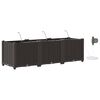 vidaXL Kerti cser&eacute;p 3 db Barna 120 x 40 x 37,5 cm PP