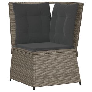 vidaXL sz&uuml;rke polyrattan kerti sarokkanap&eacute; p&aacute;rn&aacute;val