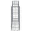 vidaXL 11 db íves horganyzott vas gabion kosár 200x30x80/100 cm