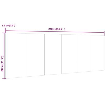 vidaXL magasfényű fehér szerelt fa fali fejtámla 240 x 1,5 x 80 cm